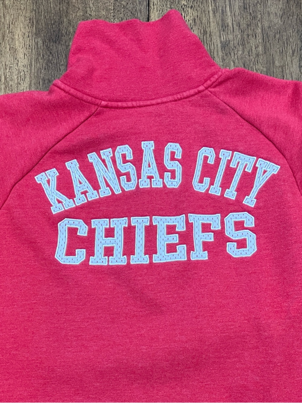 Kansas City Chiefs Red Women's 1/4 zip crop Sweatshirt
